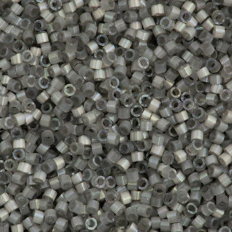 Miyuki Delica Seed Bead 11/0 Silk Inside Dyed Smoke Gray 2-inch Tube DB1817