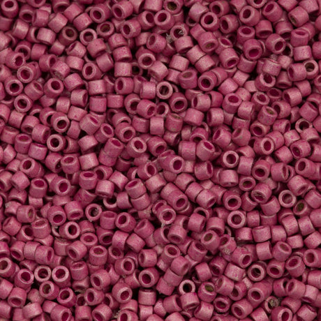 25g Miyuki Delica Seed Bead 11/0 Duracoat Galvanized Matte Hot Pink DB1840F