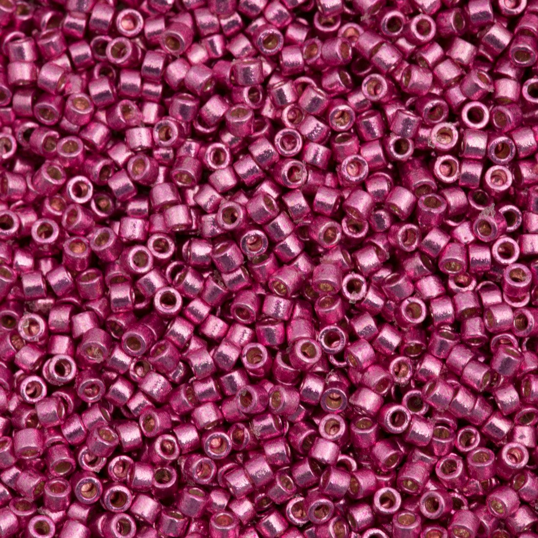 25g Miyuki Delica Seed Bead 11/0 Duracoat Galvanized Hot Pink DB1840