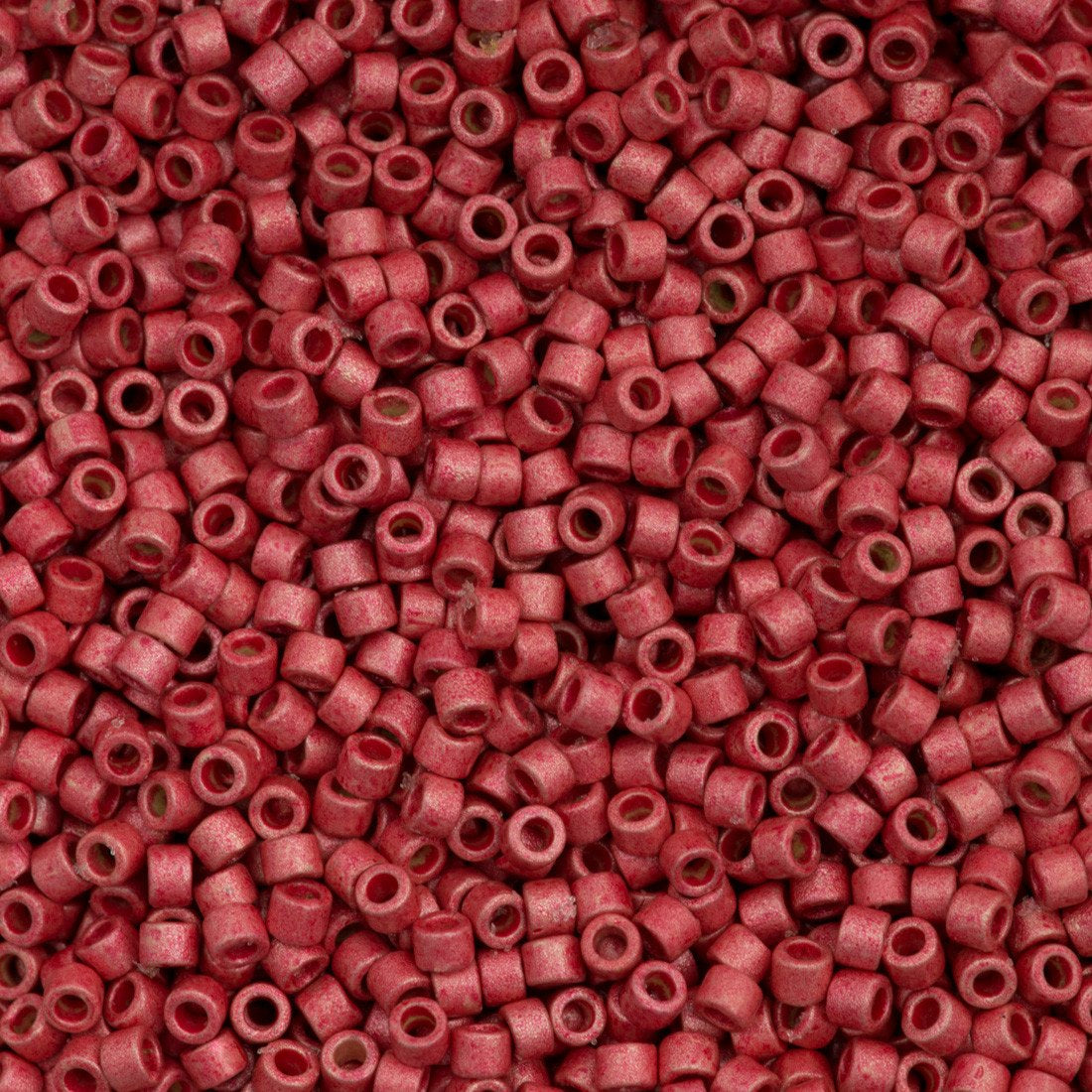 25g Miyuki Delica Seed Bead 11/0 Duracoat Galvanized Matte Light Cranberry DB1841F