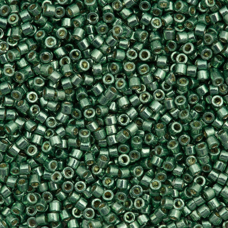 25g Miyuki Delica Seed Bead 11/0 Duracoat Galvanized Sea Green DB1845