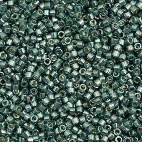 25g Miyuki Delica Seed Bead 11/0 Duracoat Galvanized Dark Seafoam DB1846