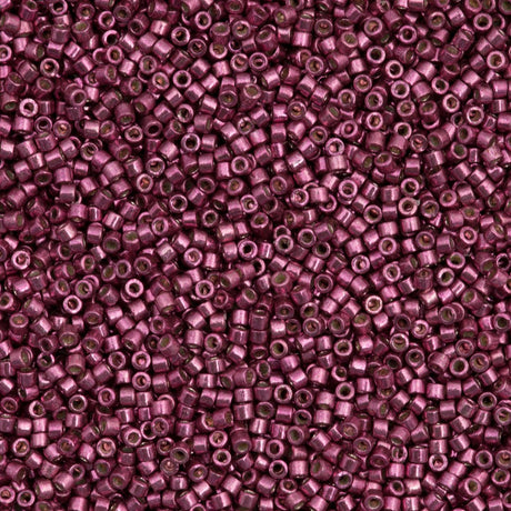 25g Miyuki Delica Seed Bead 11/0 Duracoat Galvanized Magenta DB1849