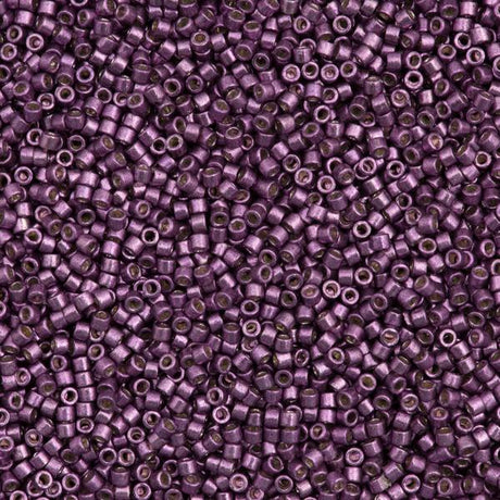 25g Miyuki Delica Seed Bead 11/0 Duracoat Galvanized Eggplant DB1850