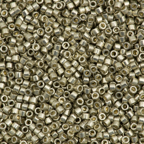 Miyuki Delica Seed Bead 11/0 Duracoat Galvanized Light Smoky Pewter 2-inch Tube DB1851