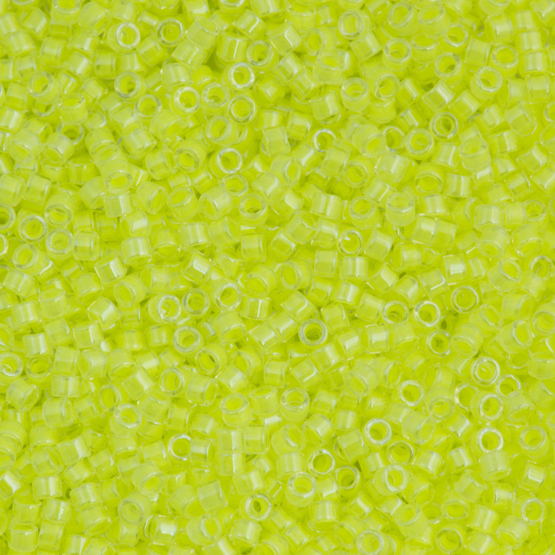 Miyuki Delica Seed Bead 11/0 Luminous Limeade 2-inch Tube DB2031