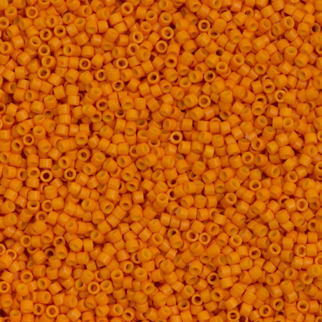 25g Miyuki Delica Seed Bead 11/0 Duracoat Dyed Opaque Kumquat DB2104