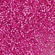 25g Miyuki Delica Seed Bead 11/0 Duracoat Dyed Silver Lined Pink Parfait DB2153