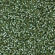 25g Miyuki Delica Seed Bead 11/0 Duracoat Dyed Silver Lined Dark Sea Foam DB2165