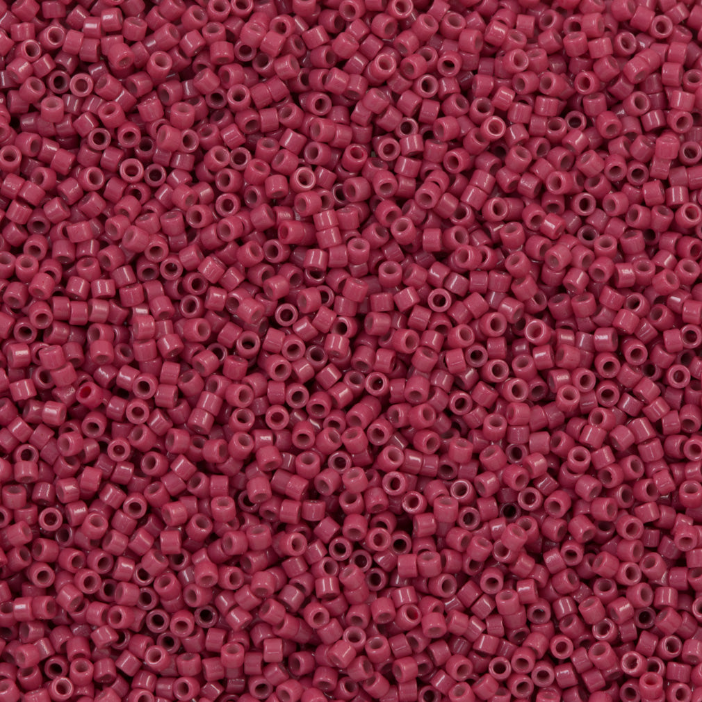 Miyuki Delica Seed Bead 11/0 Duracoat Opaque Dyed Raspberry 2-inch Tube DB2353