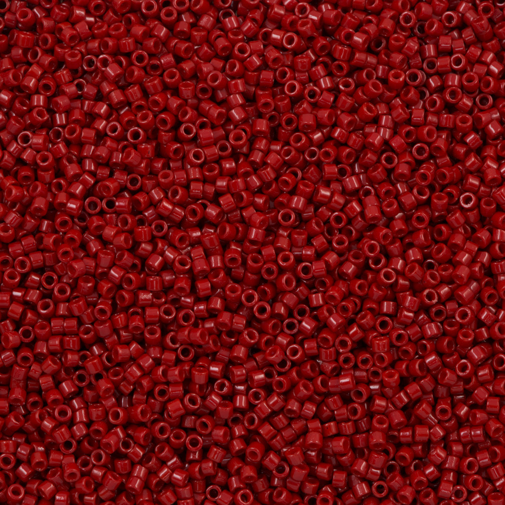 25g Miyuki Delica Seed Bead 11/0 Duracoat Opaque Dyed Barn Red DB2354