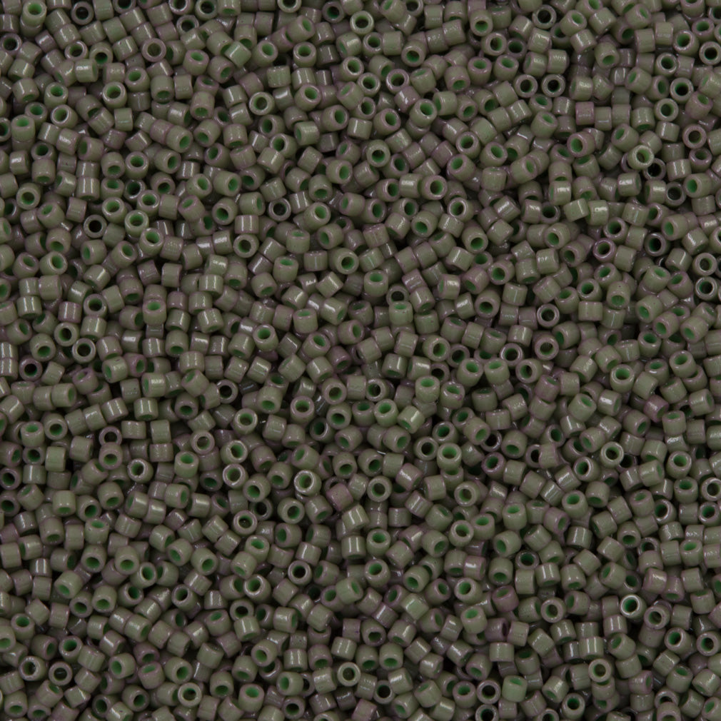 Miyuki Delica Seed Bead 11/0 Duracoat Opaque Dyed Ash Grey 2-inch Tube DB2365