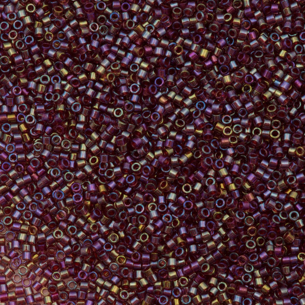 25g Miyuki Delica seed bead 11/0 Fancy Inside Dyed Rust DB2375