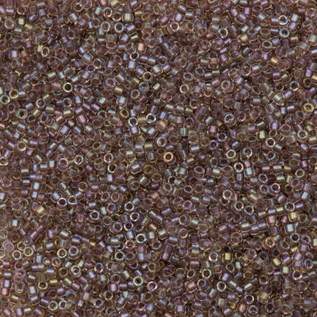 25g Miyuki Delica seed bead 11/0 Fancy Inside Dyed Rose Taupe DB2395