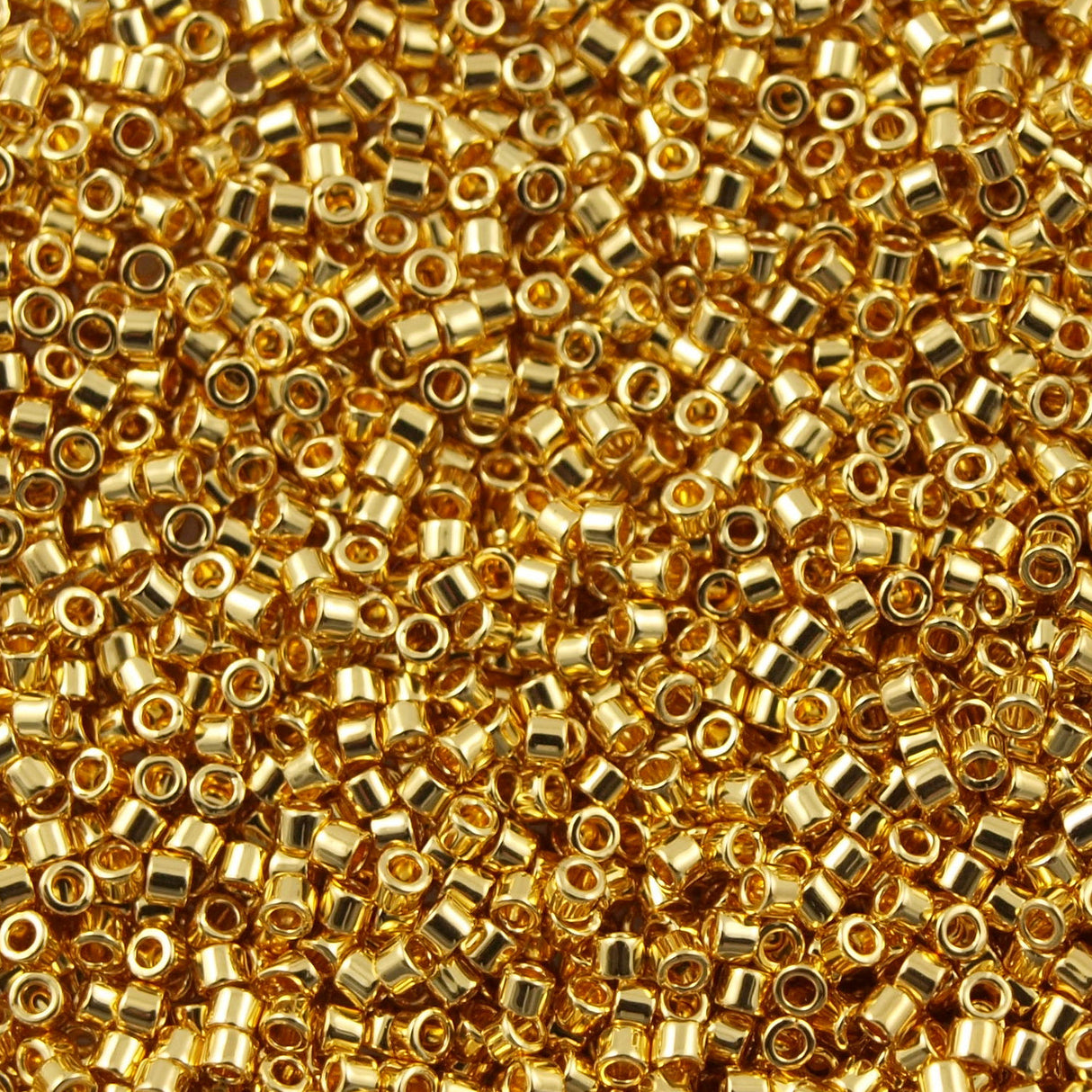 Miyuki Delica Seed Bead 15/0 24kt Gold Plated 2-inch Tube DBS31