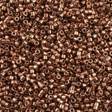 25g Miyuki Delica seed bead 11/0 Nickel Plated Dyed Cinnamon DB460