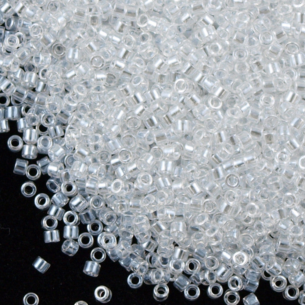 25g Miyuki Delica Seed Bead 11/0 Crystal Luster DB50