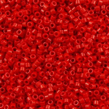 Miyuki Delica Seed Bead 11/0 Opaque Red 2-inch Tube DB723