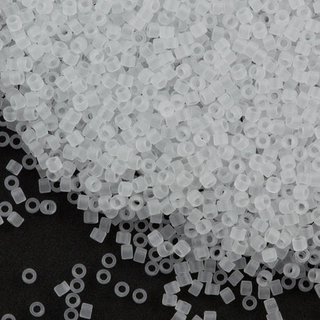 100g Miyuki Delica Seed Bead 11/0 Matte Transparent Crystal DB741