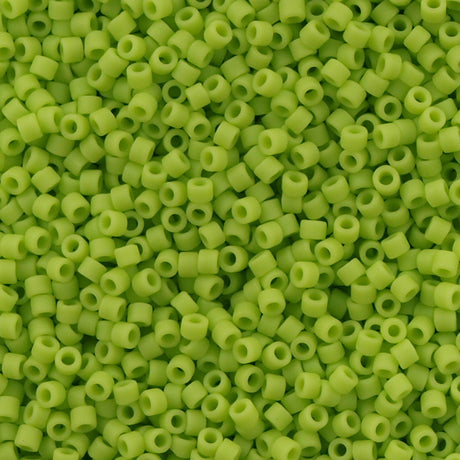 25g Miyuki Delica Seed Bead 11/0 Matte Opaque Lime DB763