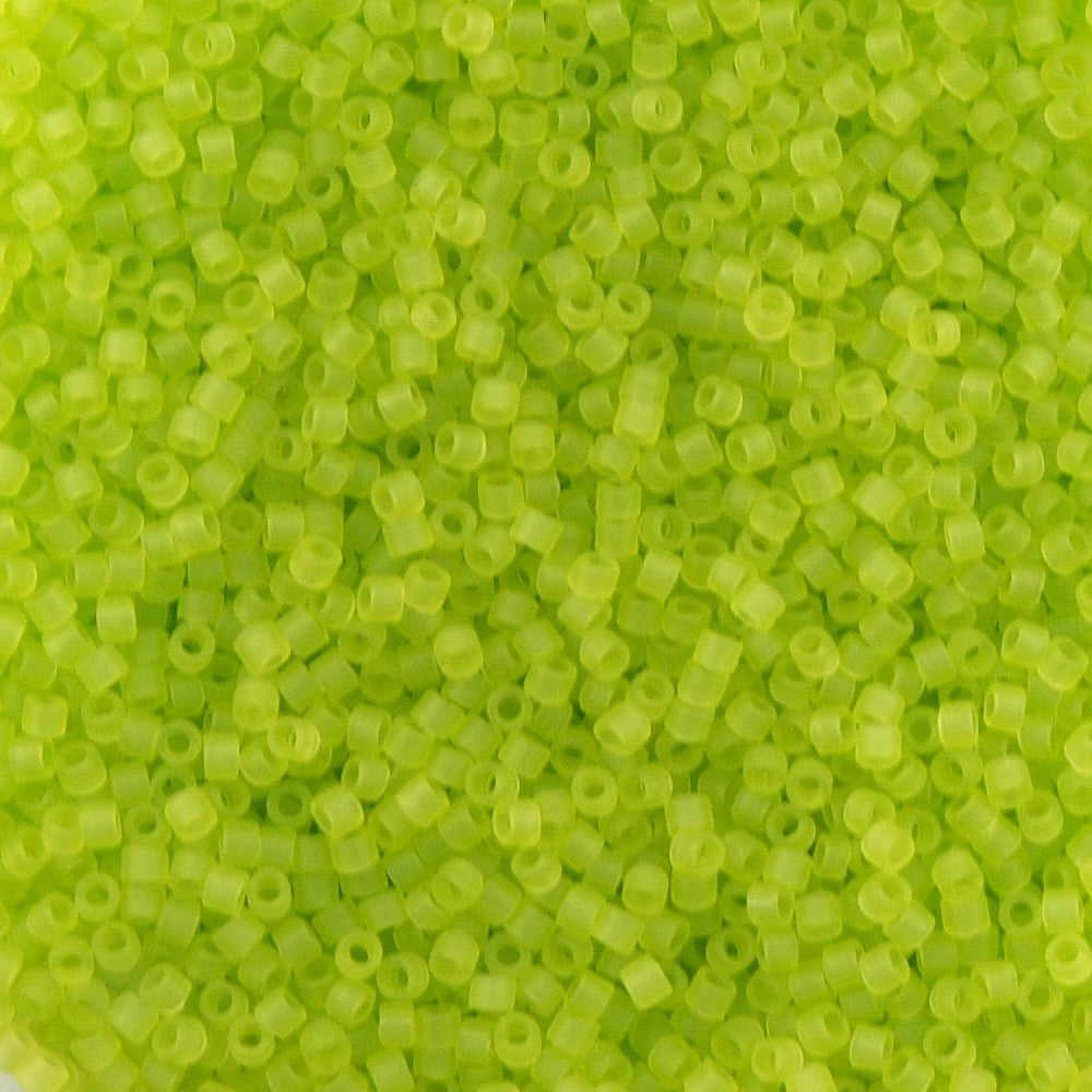 25g Miyuki Delica Seed Bead 11/0 Matte Transparent Peridot DB766