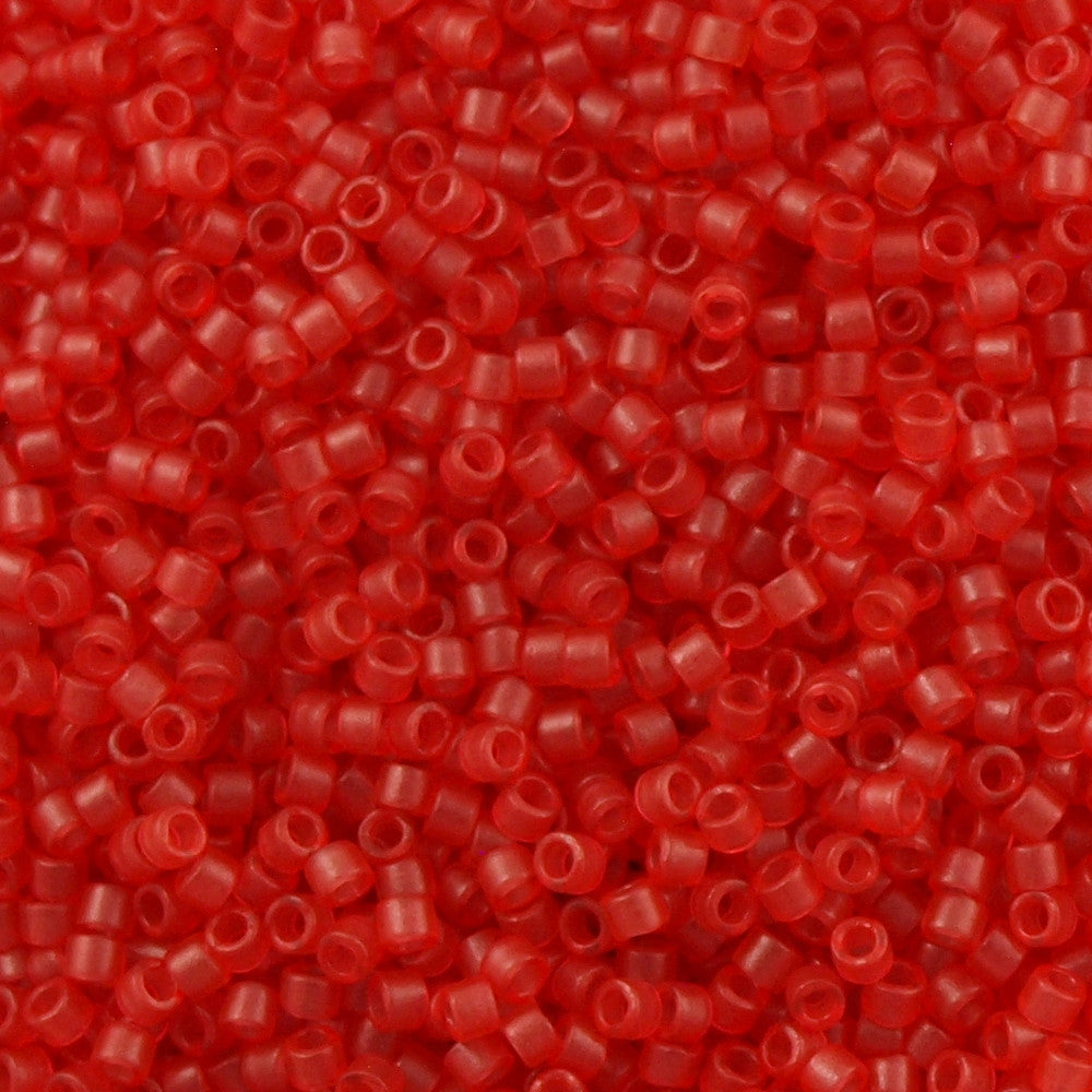 25g Miyuki Delica Seed Bead 11/0 Matte Transparent Dyed Watermelon DB779