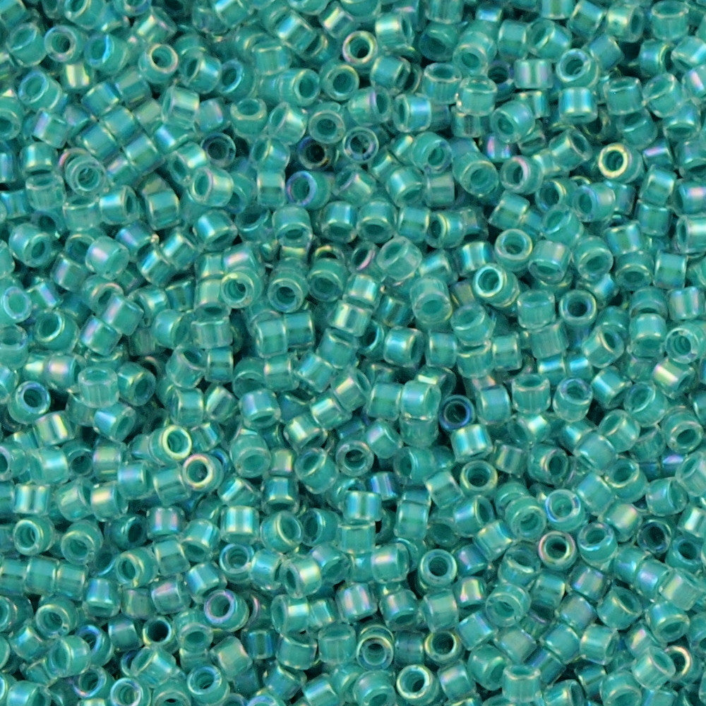 Miyuki Delica Seed Bead 11/0 Inside Dyed Color Aqua 2-inch Tube DB79