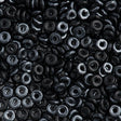 Czech O Beads Jet Hematite 7.9g Tube (23980HEM)