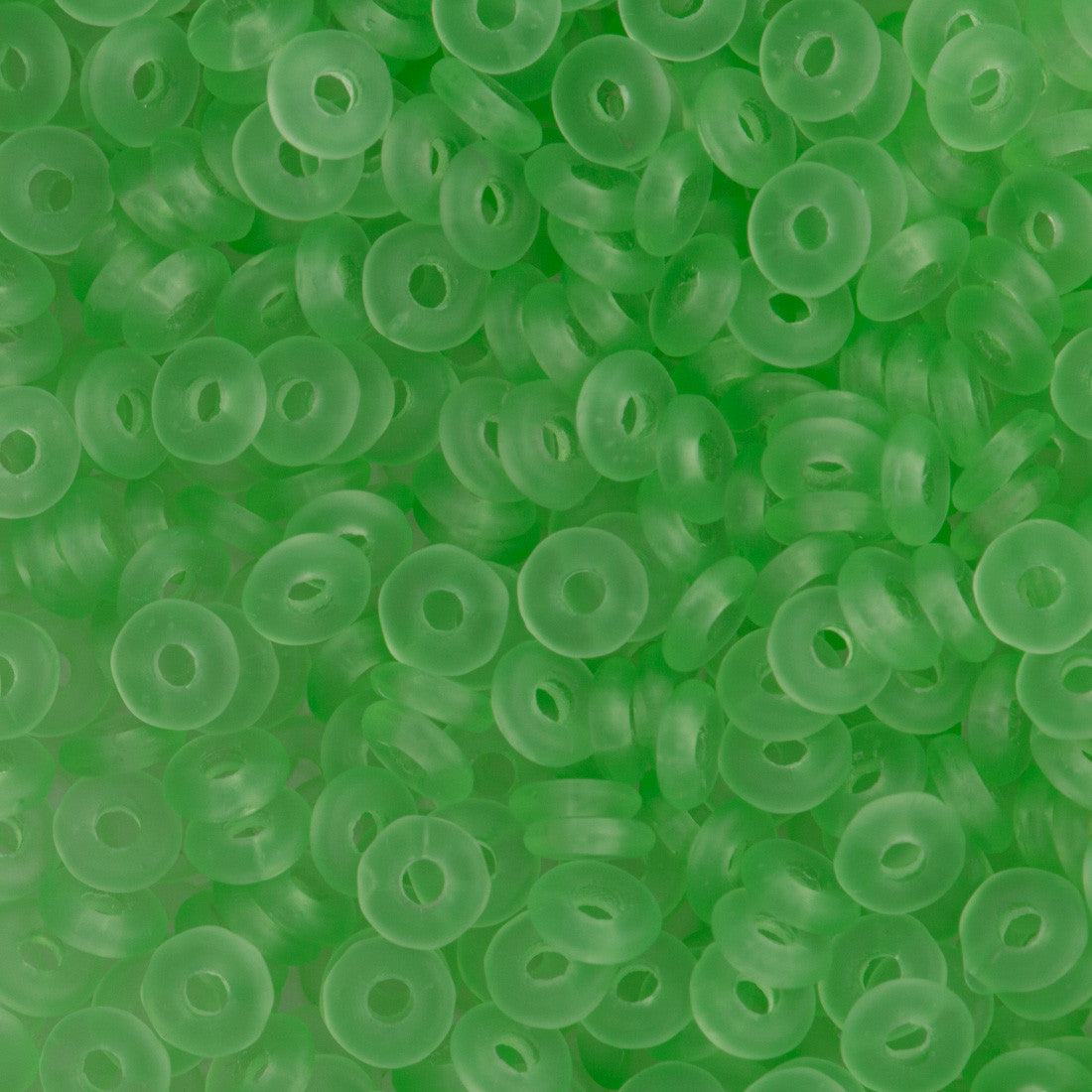 Czech O Beads Matte Peridot 7.9g Tube (50510M)