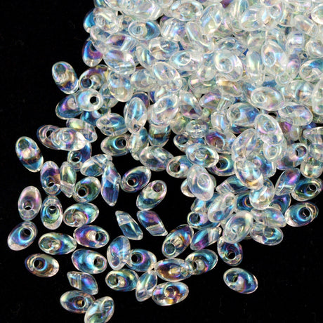 Miyuki Long Magatama Seed Bead Crystal AB 8g Tube (250)