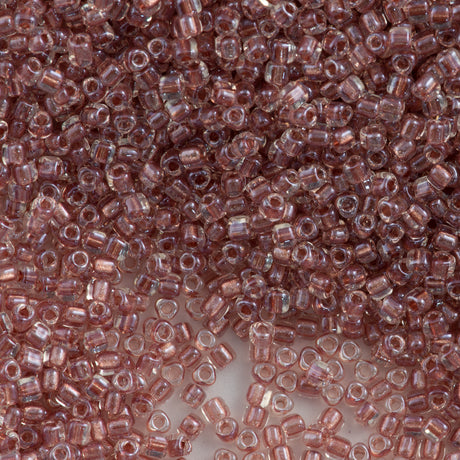 Miyuki Triangle Seed Bead 10/0 Inside Color Lined Antique Rose 10g (1526)