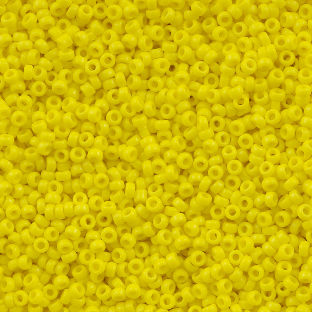 Miyuki Round 11/0 Opaque Yellow #404 | Aura Crystals, LLC