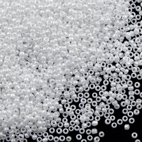 50g Miyuki Round Seed Bead 11/0 Opaque White Luster (420)