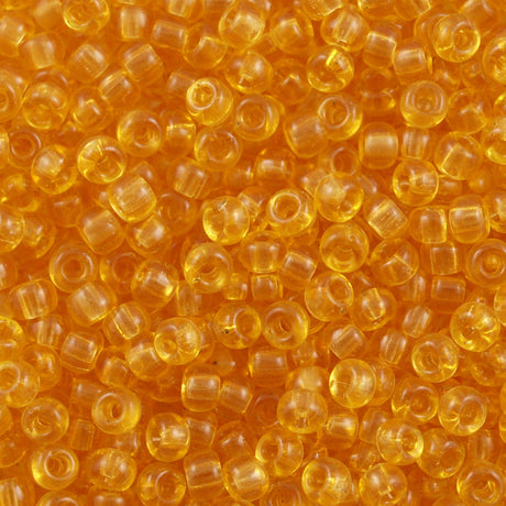 Miyuki Round Seed Bead 8/0 Transparent Light Amber 22g Tube (132)