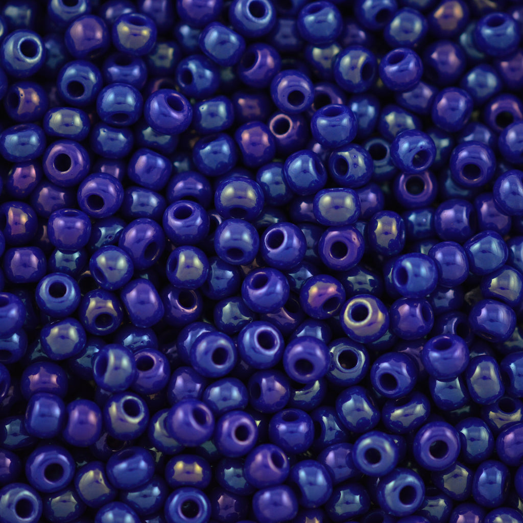 Miyuki Round Seed Bead 8/0 Opaque Cobalt Luster #1945 | Aura Crystals, LLC