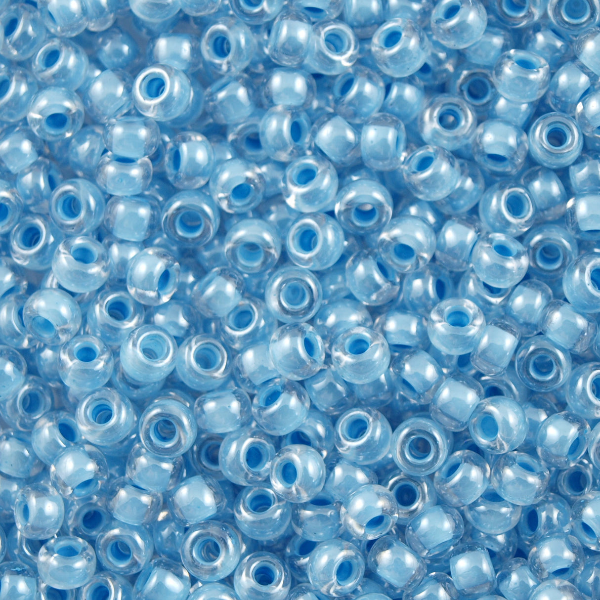 Miyuki Round Seed Bead 6/0 Inside Color Lined Faded Denim 20g Tube (221)