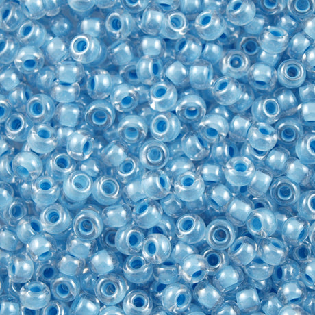 Miyuki Round Seed Bead 6/0 Inside Color Lined Faded Denim 20g Tube (221)