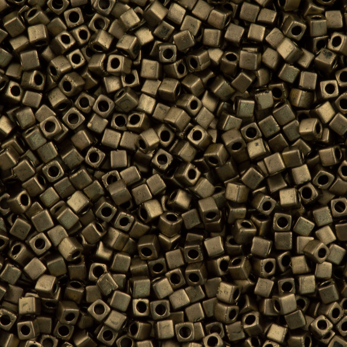 Miyuki 1.8mm Cube Seed Bead Metallic Matte Bronze 8g Tube (2006)