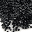 Miyuki 4mm Cube Seed Bead Opaque Black 10g (401)