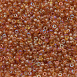 Miyuki Unions Round Seed Bead 11/0 Crystal Orange Rainbow 24g Tube (98535)