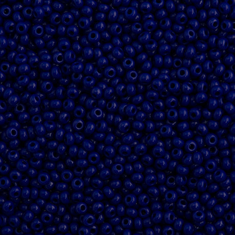 50g Czech Seed Bead 10/0 Opaque Navy Blue (33070)