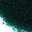 Czech Seed Bead 6/0 Transparent Emerald 2-inch Tube (50710)