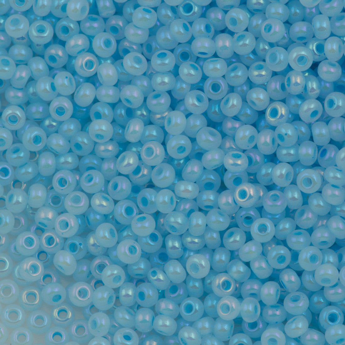 50g Czech Seed Bead 10/0 Ceylon Blue AB (57534)