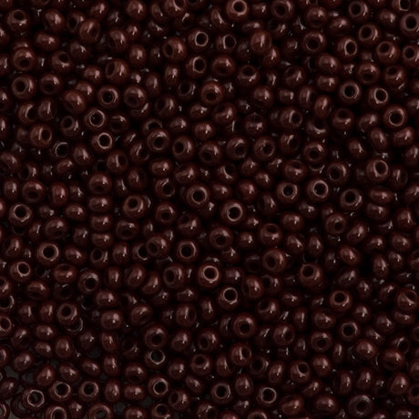 50g Czech Seed Bead 10/0 Opaque Dark Red (93310)