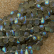 90 Czech 6x4mm Tear Drop Matte Black Diamond AB Beads (40010MX)