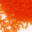 Toho Round Seed Bead 8/0 Transparent Medium Orange 5.5-inch tube (10B)