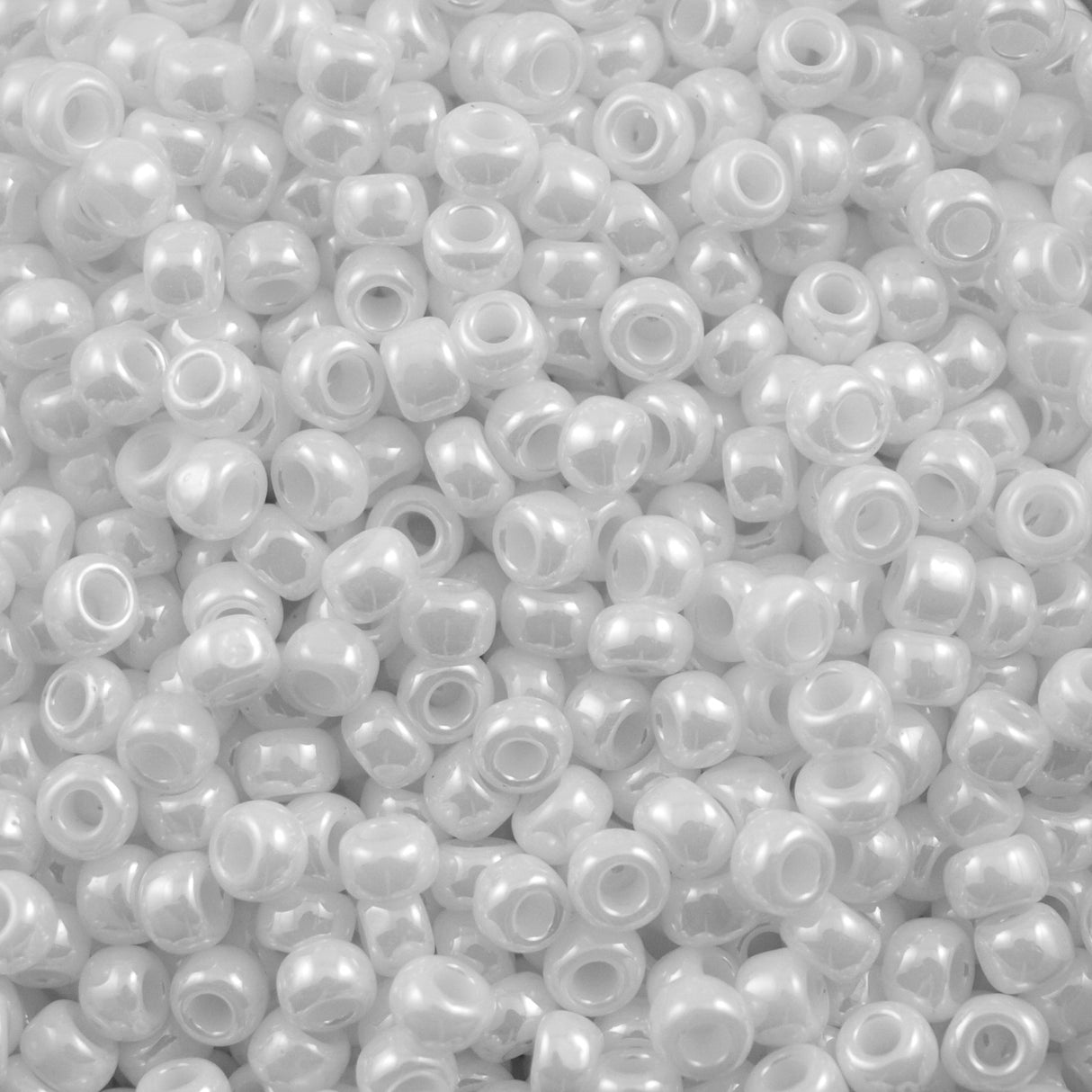 Toho Round Seed Beads 6/0 Opaque Pearl Luster 2.5-inch tube (121)