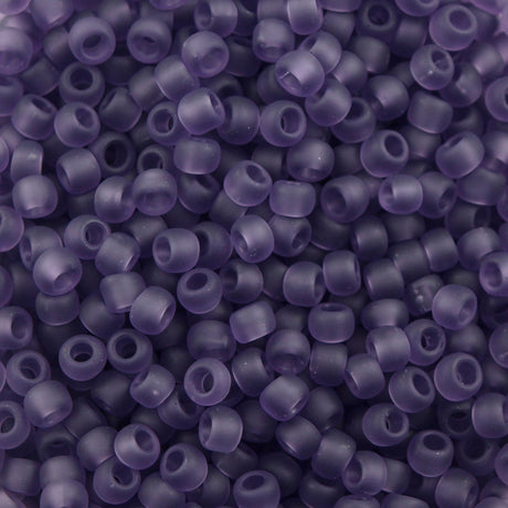 Toho Round Seed Bead 11/0 Transparent Matte Plum 2.5-inch Tube (19F)