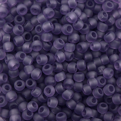 50g toho Round Seed Bead 8/0 Transparent Matte Plum (19F)