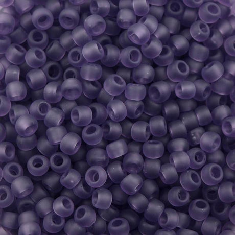 50g Toho Round Seed Bead 11/0 Transparent Matte Plum (19F)